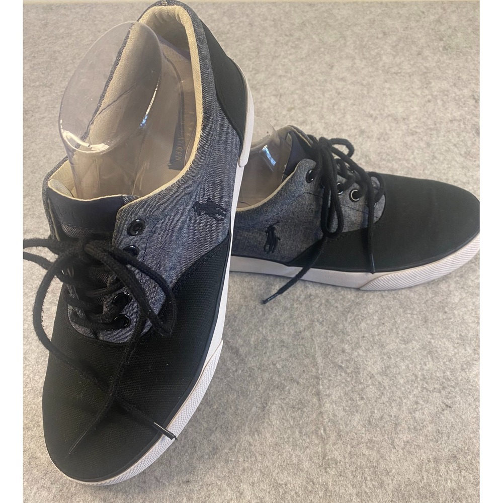 Polo‎ Ralph Lauren Forestmont Saddle Canvas/Chambray Sneaker Men's Size 9.5